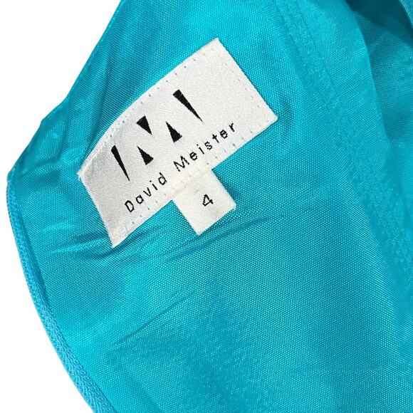 David Meister Yellow Blue Purple Sunflowers Floral Sheath Sleeveless Dress sz 4 - Picture 3 of 13